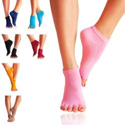 GERNEO® - DAS ORIGINAL - Premium Yoga Socken offen - zehenfreie Füsslinge - babyrosa von GERNEO