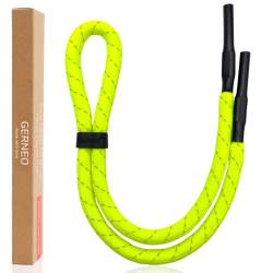 GERNEO® – ORIGINAL Olympia IV – schwimmfähiges Sport Brillenband Neopren – reflektierenden Streifen – neon gelb verstellbar mit Kabelzug – wasserfestes Sportbrillenband & fester Halt für Wassersport von GERNEO