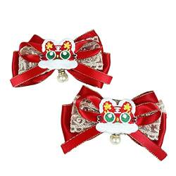 Band-Bowknot-Haarspangen, Rüschen-Spitze-Stirnbänder, süße Mini-Zylinder-Hut-Haarbänder, Foto-Requisiten, Tanz-Party-Kopfbedeckung for Frauen (Color : 4, Size : One size) von GETSTREE