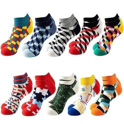 GEYIWSSXY Bunte Socken Herren Damen 39-42 Lustige Sneaker Kurze Socken für Männer Lässig Baumwolle Socken von GEYIWSSXY