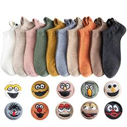 GEYIWSSXY Damen Socken Baumwolle Komfortabel Netter Cartoon Bestickte Lustig kurz Unisex Knöchel Socken von GEYIWSSXY