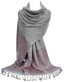 GFM® Bedruckter Schal oder Schal im Pashmina-Stil (BF), Bf31-bh-grau, 42 von GFM