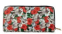 GFM® Damen Geldbörse mit Mohnblumen-Motiv, Hunde und Katzen, Prs-dalros-dalmations Rosen, S, Modern von GFM