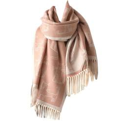 GFM® Katzen drucken Kaschmir Gefühl Pashmina Schal für Herbst Winter (CTSHL1), Ctshl-pglb-peach Pink, 42 von GFM