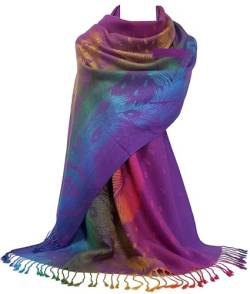 GFM®-Schal im Pashmina-Stil, Pao-Federmuster (NPCKPASH-P34) von GFM