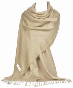 GFM® Schal im Pashmina-Stil, für alle Jahreszeiten, weich, B9, B9-hlsn-light gold, 42 von GFM