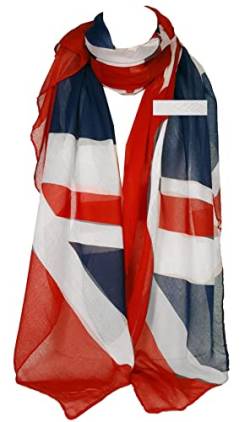 GFM Schal oder Mütze oder Set mit Union Jack-Muster Gr. 90, Schal mit Union Jack (Uj-scf-05-sfd) von GFM