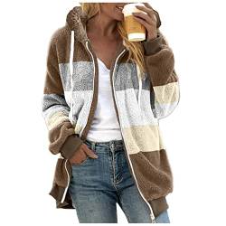 GFPGNDFHG LäSsige Damen Pullover Strickjacke Grün Damen y2k Jacke Pullover Damen Sweatshirt Jacken Damen Bolero Creme Hochzeit Trainingsjacke Damen Edited Damen Zip Hoodie Oversized von GFPGNDFHG