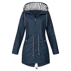 GFPGNDFHG Regenmantel Damen Wasserdicht, Wasserdichter Regenmantel für Damen, Regenjacke mit Kapuze, leichter langer Regenmantel, Windjacke, Trenchcoat Jeans Damen Pullover Damen Sexy Winter Damen von GFPGNDFHG