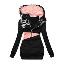 Hochwertige Winterjacken Damen Winter Hoodie Damen GefüTtert Strickjacke Teenager Mädchen Basic Pullover Damen Drinkerbell Shirt Bolero Weiß Mädchen Laufjacke Damen Damen Jeansjacke von GFPGNDFHG