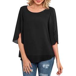 Langarm t Shirt Oversize Shirt Damen Damen Tunika Sommer Damen Business Blazer Bluse Damen leicht Tshirt Damen Sommer Langarmshirt Damen blau Damen Tops Sommer elegant Damenmode Shirts urban Classic von GFPGNDFHG