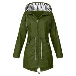 Regenmantel Damen Wasserdicht, Damen Regenjacke Übergangsjacke Long Spring Parka Coat Wind- und Wasserabweisend Leggings Damen Frauen Mantel Winter Pullover Damen Sexy Winter Hoch One Kangaltree von GFPGNDFHG