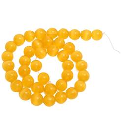 10 mm Schmuck DIY Steinperle zarte Halskette Armband Handwerk Perlen für Frauen und Mädchen(Orange) von GFRGFH