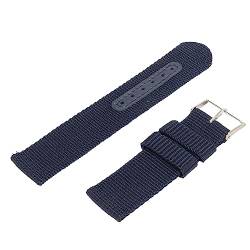 GFRGFH Blaues Schnellverschluss-Uhrenarmband, Ersatz-Uhrenarmband aus Weichem Nylon-Canvas, Zubehör Für Männer Und Frauen, 22 Mm von GFRGFH