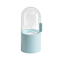 Make-up-Pinselhalter Staubdichter Desktop-Kosmetikpinsel-Aufbewahrungsbehälter mit Kunstperlen für Badezimmer-Schminktisch, für Zuhause, Geschenk(blau) von GFRGFH