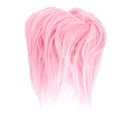 Zerzauste Haarknoten-Perücke, verstellbar, natürliches Gummiband, Messy Bun-Haarteile, für Frauen und Mädchen(Q17-Light Pink#) von GFRGFH