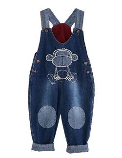 GGBaby@ Latzhose Kinder Baby Jungen Mädchen Jeanshose Latzhosen Jeans Hosen Baby Kinder Overall AFFE 110 von GGBaby