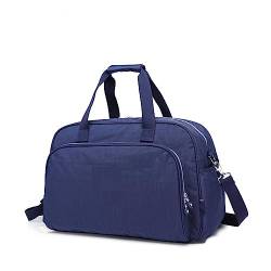 RHAIYAN Mode for Männer wasserdichte Frauen Reisetasche Große Kapazität Reise Tasche Frauen Nylon Gepäck Reise Duffle Handtaschen Unisex 283 (Color : Deep Blue) von GGZONE