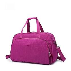 RHAIYAN Mode for Männer wasserdichte Frauen Reisetasche Große Kapazität Reise Tasche Frauen Nylon Gepäck Reise Duffle Handtaschen Unisex 283 (Color : Purple red) von GGZONE