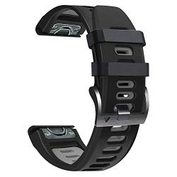 GHFHSG Silikon-Uhrenarmbänder mit Schnellentriegelung für Garmin Fenix 7X 7 6 6X Pro 5X 5 Plus 3 3HR Forerunner 935 945 Smartwatch-Armband, 26 mm, Achat von GHFHSG
