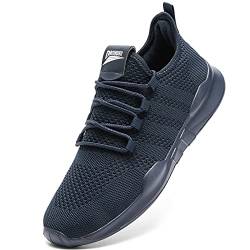 GHFKKB Laufschuhe Herren Turnschuhe Joggingschuhe Leichtgewichts Sneaker Tennisschuhe Fitness Trainingsschuhe Atmungsaktiv Sportschuhe Walking Schuhe Blau 46 von GHFKKB