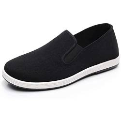 GHJUH Kampfsportschuhe Tai Chi Schuhe für Männer Kung Fu Tai Chi Schuhe Shaolin Qi Gong Wing Chun Schuhe Klassische Gummisohle Atmungsaktive Walking Training Sneakers(Size:42 EU,Color:Schwarz) von GHJUH