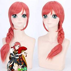 GHK Maki Nishikino Wassermelone Rot Lovelive Cosplay Perücke Lange Kunsthaar Halloween Kostüm Party Pferdeschwanz Perücken Für Frauen von GHK