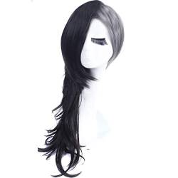 GHK Tokyo Ghoul Männer Und Frauen Cosplay Perücke Synthetische Uta Mask Maker Schwarz Silber Grau Halloween Kostüm Anime Haar Volle Perücken frauen lange von GHK