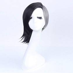 GHK Tokyo Ghoul Männer Und Frauen Cosplay Perücke Synthetische Uta Mask Maker Schwarz Silber Grau Halloween Kostüm Anime Haar Volle Perücken mann kurz von GHK