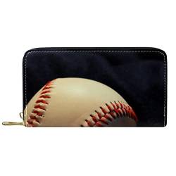 GIAPB Portemonnaie für Herren,Portemonnaie Damen,Lederportemonnaie,Portemonnaie für Damen,Vintage Baseball Muster von GIAPB