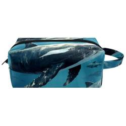 Kosmetik Reisetasche,Schminktaschen für Damen,Aquarell Wal Tier Kunst Illustration von GIAPB