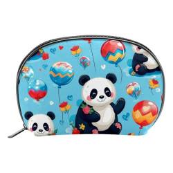 Kosmetik Reisetasche,Schminktaschen für Damen,Bunte Tier Panda Bär Illustration von GIAPB