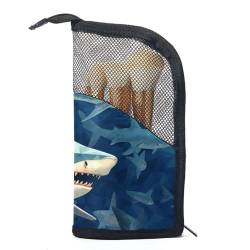 Kosmetik Reisetasche,Schminktaschen für Damen,Kunst Hai Fisch Illustration von GIAPB