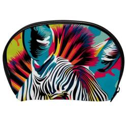 Kosmetik Reisetasche,Schminktaschen für Damen,Tierische Zebra Textur Kunstillustration von GIAPB