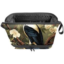 Kosmetik Reisetasche,Schminktaschen für Damen,Tierpflanze Vogel Kunstillustration von GIAPB