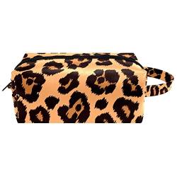 Make up Tasche,Kulturbeutel,Kosmetiktaschen für Damen,Tiertextur Leopard von GIAPB