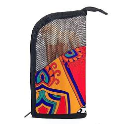 Make up Tasche,Reise Kulturbeutel für Frauen,kleine Make up Tasche,Afrikanische Kunst Stammesfrau von GIAPB