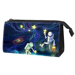 Make up Tasche,Reise Kulturbeutel für Frauen,kleine Make up Tasche,Bunte Kunst Galaxie Planet von GIAPB