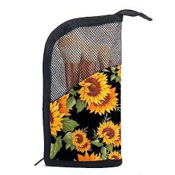 Make up Tasche,Reise Kulturbeutel für Frauen,kleine Make up Tasche,Sommer Sonnenblumen Blume von GIAPB