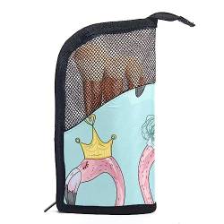 Make up Tasche,Reise Kulturbeutel für Frauen,kleine Make up Tasche,Tierischer Flamingo Sommer von GIAPB