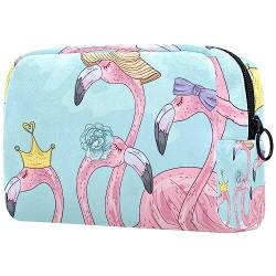 Make up Tasche,Reise Kulturbeutel für Frauen,kleine Make up Tasche,Tierischer Flamingo Sommer von GIAPB