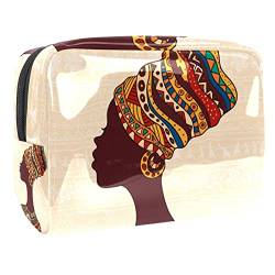 Make up Tasche für Damen,Kosmetiktasche,Reise Kulturbeutel,Afrikanische Stammesfrau von GIAPB