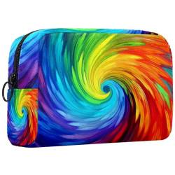 Make up Tasche klein,Make up Reisetasche,Abstrakter Strudel Regenbogen von GIAPB