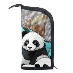 Make up Tasche klein,Make up Reisetasche,Bunte Tier Panda Bär Illustration von GIAPB