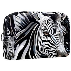 Make up Tasche klein,Make up Reisetasche,Tierische Zebra Textur Kunstillustration von GIAPB