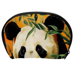 Make up Tasche klein,Make up Reisetasche,Tierisches Pandabär Pflanzenblattmuster von GIAPB
