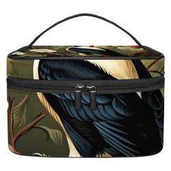 Make up Tasche klein,Make up Reisetasche,Tierpflanze Vogel Kunstillustration von GIAPB