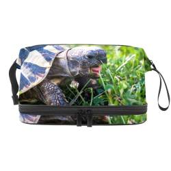 Reise Kosmetiktasche,Make up Taschen Organizer,Tierische Schildkrötenlandschaft von GIAPB