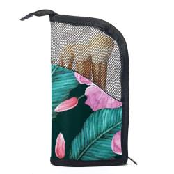 Reise Kulturbeutel für Frauen,kleine Make up Tasche,Blumen Aquarell Muster von GIAPB