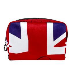 Reise Kulturbeutel für Frauen,kleine Make up Tasche,Britische Flagge und Gitarre von GIAPB